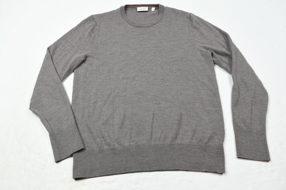 Bonobos Merino Wool Sweater Mens Medium Brown Long Sleeve Crew Neck Pullover